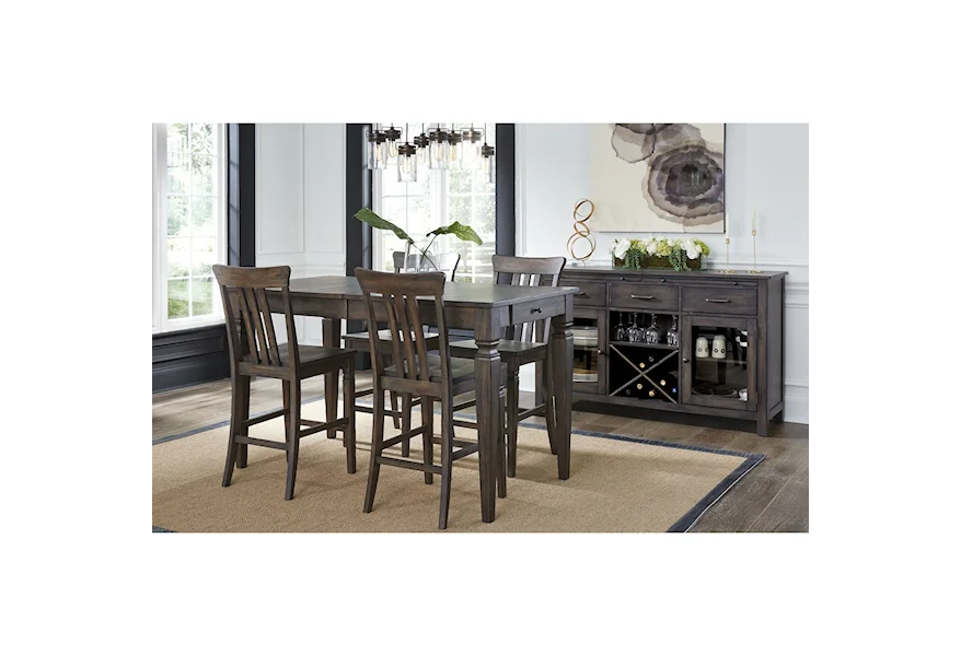 Kingston 5-Piece Counter Height Table Set  by AAmerica at Esprit Decor Home Furnishings